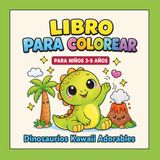 Adorables dinosaurios kawaii – Libro para colorear para niños