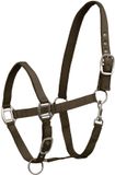 Waldhausen Perlon Halster Satin - Paardenhalster - Donkergroen-bruin Pony