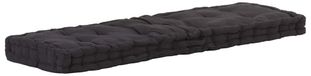 Coussin de palette 120 x 40 x 7 cm Noir pour jardin et balcon