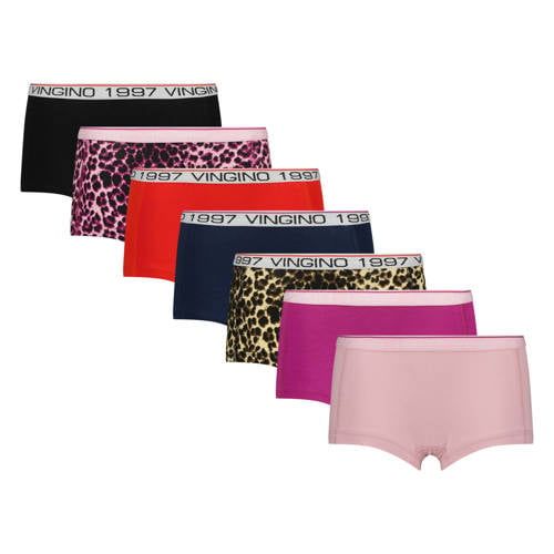 Vingino short - roze/zwart/rood (set van 7)