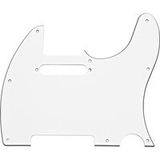Gear4Music Guitarworks 8-Hole SS Scratchplate White