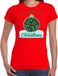 Bellatio Decorations Wiet Kerstbal shirt / Kerst t-shirt All i want for Christmas rood voor dames - Kerstkleding / Christmas outfit XS