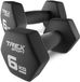 Trex Sport TX-060VD Dumbbells Fitness Gewichten Set Vinyl Coating Zeshoekige Halters 2 x 6 kg Zwart