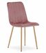 Leobert Chaise Lava Fluweelroze/Houten poten - 43 x 51 x 90 cm