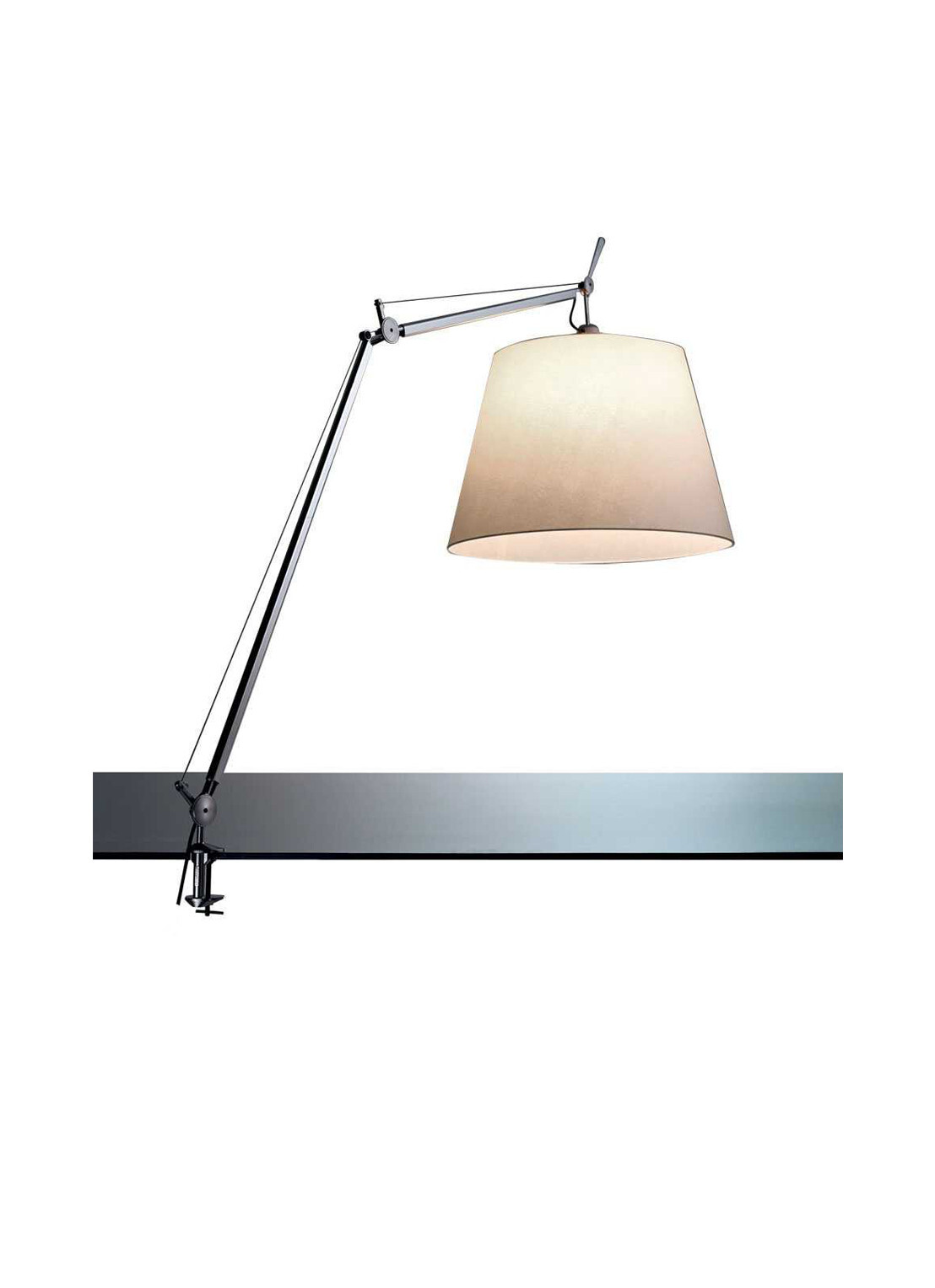 Artemide Tolomeo Mega Tavolo bureaulamp met aan-/uitschakelaar en tafelklem aluminium