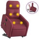 vidaXL Fauteuil releveur réglable tissu bordeaux