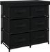vidaXL Opbergkast met 6 lades 55x29x55 cm staal zwart