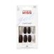 KISS Fantasy Gel "A Whole New World", zwart/zilver, lang, doodskistvorm, 28 stuks Press On kunstnagels