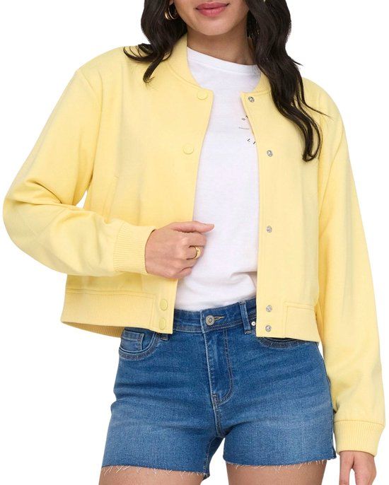 Only Pop Trash Bomber Jas Dames - Maat M - Geel