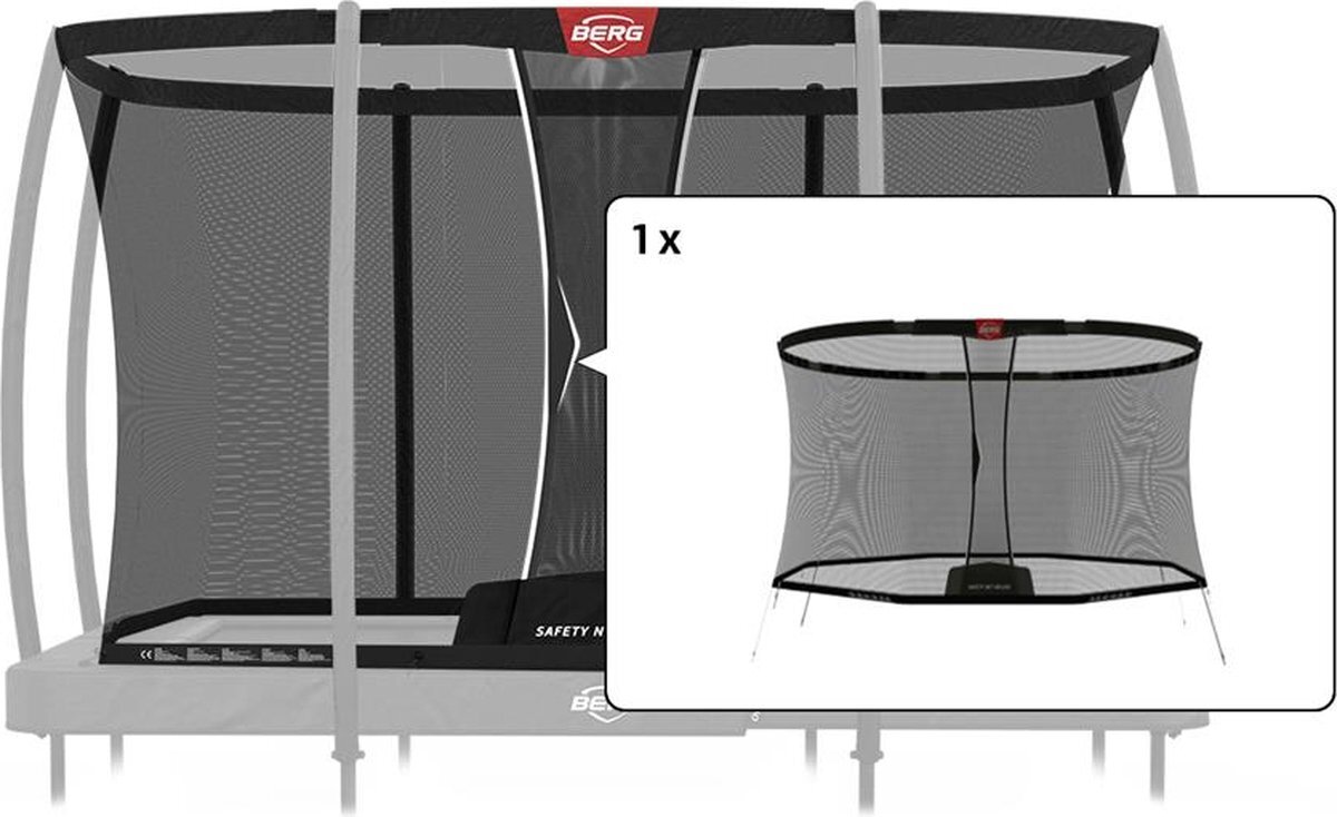 Berg Deluxe los veiligheidsnet zonder palen trampoline 330x220cm