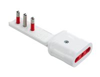 ROSI Prise adaptateur ultraplate 16 A 2P + T prise 10/16 A 2P+T blanc série Emilia Flat