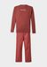 Calvin Klein Underwear Pyjama long 'HOLIDAY' écarlate / rouge foncé / blanc