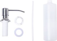 Lendo Online Zeepdispenser voor inbouw spoelbak of keukenblad - RVS - Roestvrijstaal - Zeeppomp - 28mm - 300ml container - voor aanrecht