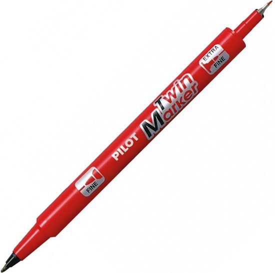 Pilot Twin Marker – Rode Permanent Marker – Extra Fine/Fine Tip