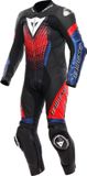 Dainese Laguna Seca 6 geperforeerd eendelig leren motorfietspak Blauw/Zwart/Rood Maat 56