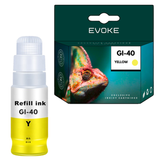 Evoke Yellow Ink Cartridge for Canon GI-40Y (7700 Pages) for Pixma G5040, G6040, GM2040
