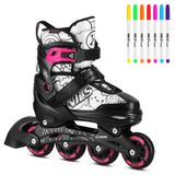 NILS EXTREME patins à roulettes, patins à roulettes, patins à glace 4-en-1, modèle NH10907, couleur TINTY, taille 35-38. Comprend 7 pointes permanentes