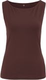 WE Fashion Dames Second Skin singlet - Bruin - XXL