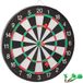 Relaxdays GmbH Dartbord X1 - 43 cm - Tweezijdig Speelbaar - Klassiek - Met 6 Pijlen - Thuis - Steeldarts - Zwart-Wit