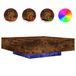 VidaXL Salontafel met LED-verlichting, gerookt eikenhout, 100x100x31 cm