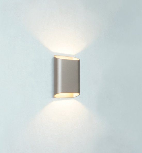 Artdelight Moderne LED Wandlamp Diaz - 2 Lichtpunten - Champagne Aluminium - Dimbaar