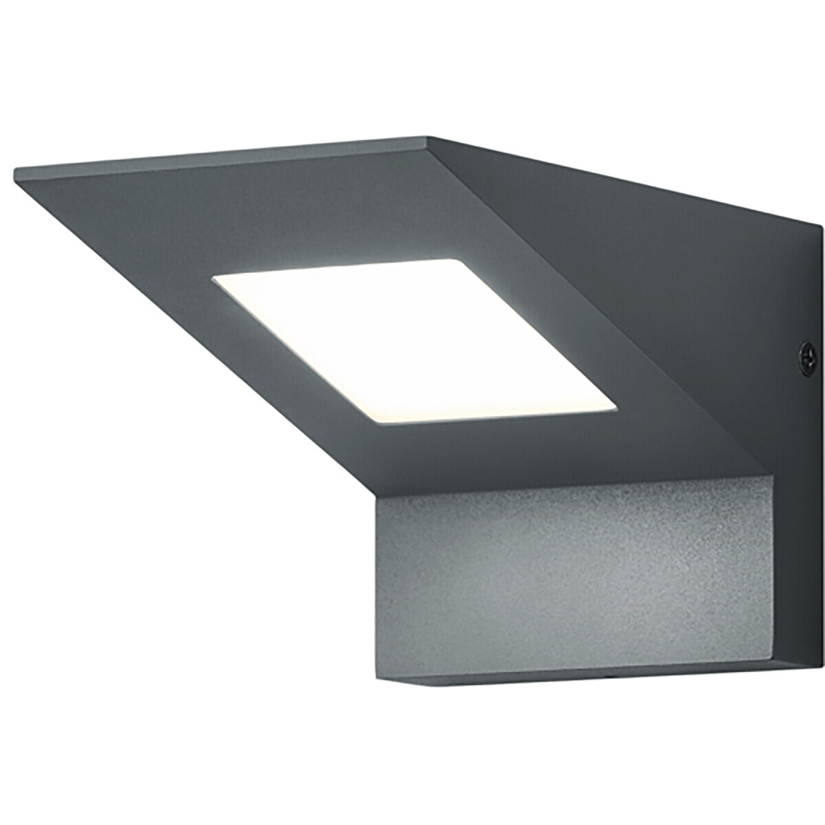 BES LED LED Wandlamp - Trion Nilsona - 8W - Warm Wit 3000K - Vierkant - Mat Antraciet - Aluminium