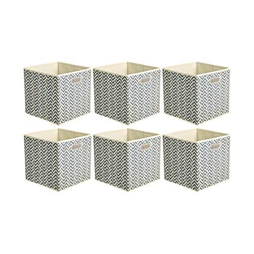 Amazon Basics Opbergkubussen - 6 stuks - Grijze pijlen