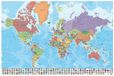 Grupo Your Decoration B.V. Poster Map World - Physical Politic - Italiaans - 91,5x61cm