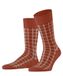 FALKE Modern Tailor modieus geruit duurzaam katoen sokken heren orange - maat 43-46
