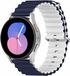 By Qubix - Geschikt voor Garmin Venu 2 / Garmin Venu 3 - Ocean Style bandje - Donkerblauw / wit - Smartwatch bandje 22mm