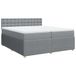 vidaXL Boxspringbed met matras, stof, lichtgrijs, 200x200 cm