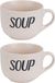 Cosy & Trendy Soepbekers - 2x stuks - Creme wit - 11 cm - 510 ml - soepkom