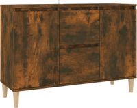 vidaXL Dressoir - 101x35x70 cm - Bewerkt Hout - Gerookt Eikenkleurig