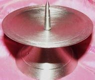 Kandelaar Kerzenzauber-Lusine Taps Toelopende Kaarsenhouder, Kaarsenhouder voor Doop, Communiekaarsen, 40 mm - 80 mm Diameter, VT-18, Zilver