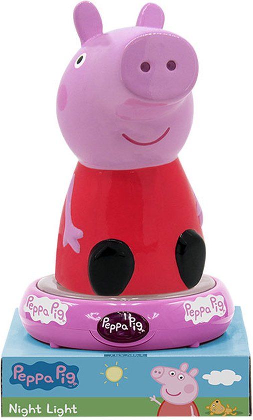 Nickelodeon Peppa Pig 3D Nachtlamp - 25cm - Roze