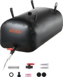 VEVOR Water Storage Bladder, 113L Portable & Collapsible Water Storage Bag, Wear-Resistant 1000D PVC Soft Waters Bag, Leakproof Camping Tank Containers for Garden Irrigation RV Emergency Use, Black