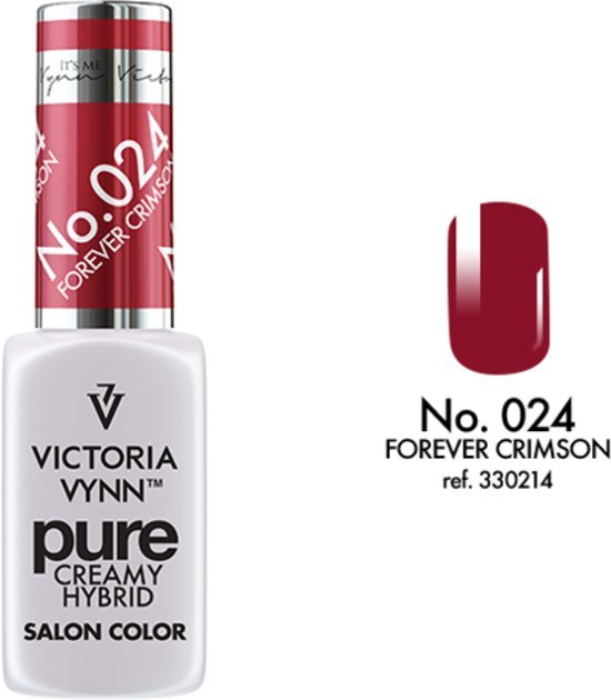 VICTORIA VYNNâ„¢ Gel Nagellak - Gel Polish - Pure Creamy Hybrid - 8 ml - Forever Crimson - 024 - Rood