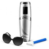 Mulbijeo Epilator, pijnloos ingedrukt licht, epilator voor dames, ontharingsapparaat, voor gezicht, oksels, bikinibenen, zilverkleurig