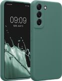 kwmobile telefoonhoesje geschikt voor Samsung Galaxy S22 - TPU backcover met siliconen coating - Smartphone case in dennengroen