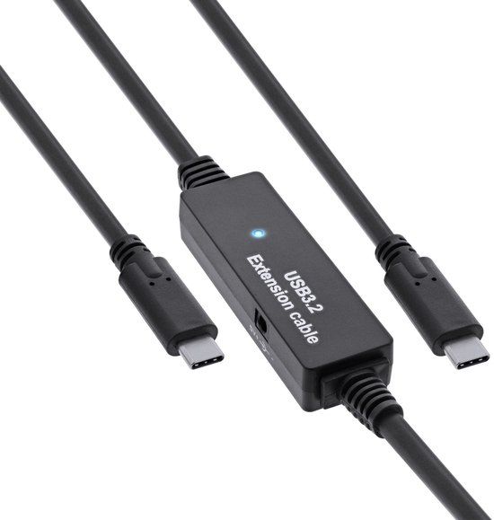 InLine USB-C actieve kabel | USB3.0 5 Gbps | 10 meter