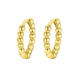 Lucardi Dames Oorbellen bolletjes 10mm - Oorbellen - Cadeau - Echt Zilver - Goudkleurig