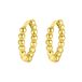 Lucardi Dames Oorbellen bolletjes 10mm - Oorbellen - Cadeau - Echt Zilver - Goudkleurig