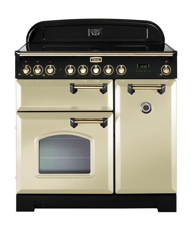 Falcon Classic Deluxe 90 Range Cooker - Electric Induction Hob - Cream - A