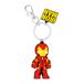 Avengers Iron Man Porte-clés en silicone rouge et jaune