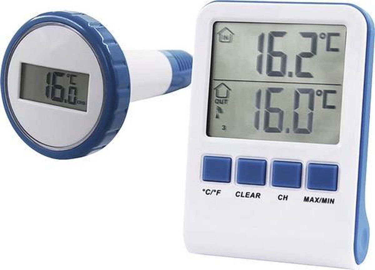 Summer Fun Thermometer digitaal blauw