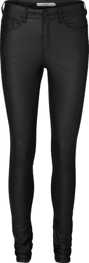 VERO MODA VMSEVEN NW SS SMOOTH COATED PANTS NOOS Women's Trousers - Black - Size XS