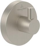 Villeroy & Boch Elements - Tender handdoekhaak, handdoekhouder voor wandmontage, wandhaak van zink, accessoires badkamer, ronde badhaak 54 x 32 x 54 mm, geborsteld nikkel mat