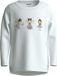 NAME IT Mädchen Langarmshirt Helles Weiß Baumwolle 95% Elasthan 5% Größe 116