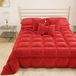 PETTI Artigiani Italiani - Warm fluwelen dekbed 260x270 cm, dubbelzijdige sprei, 350 g/m², Rood, gemaakt in Italië