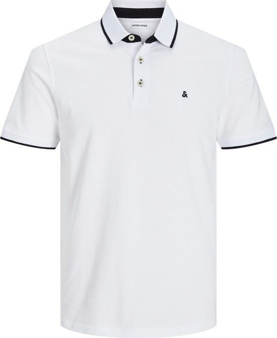 JACK&JONES JJEPAULOS POLO SS NOOS JNR Jongens Polo Wit 164